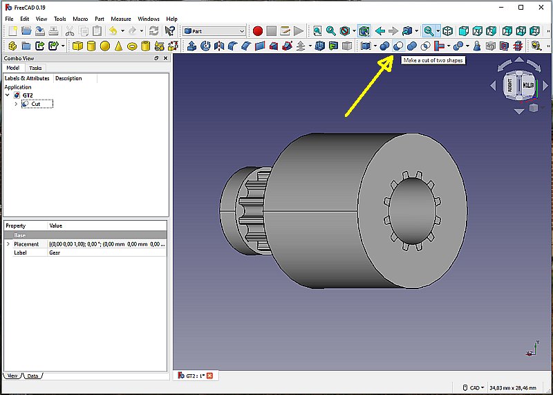 3D CAD: Making a drawing for GT2 pulleys to the focuser of lens