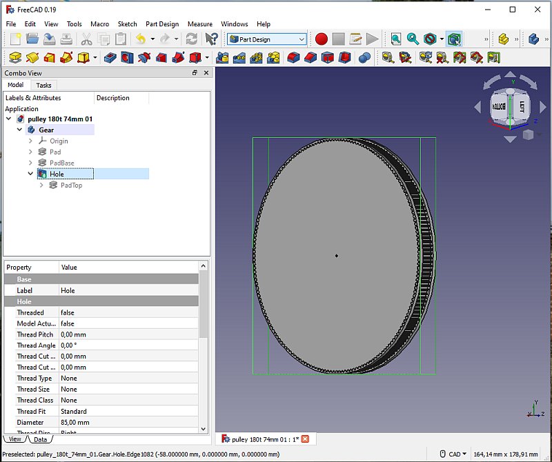 3D CAD: Making a drawing for GT2 pulleys to the focuser of lens