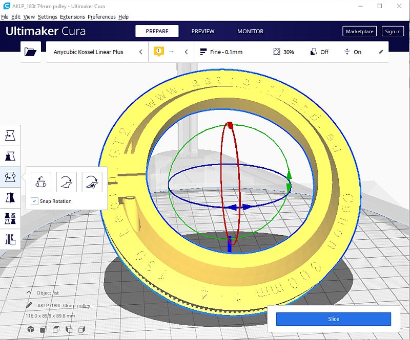 3D CAD: Making a drawing for GT2 pulleys to the focuser of lens