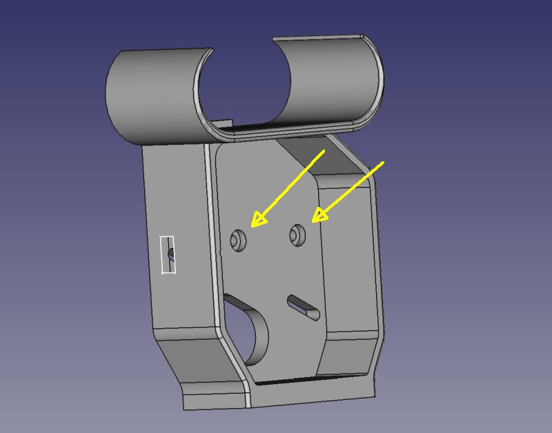 3D CAD: motor focuser bracket