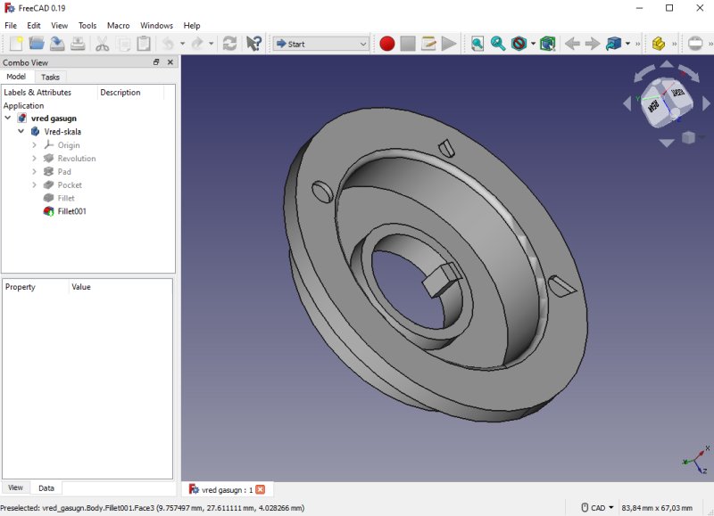 3D CAD: IGF Copenhagen gas oven knob with scale