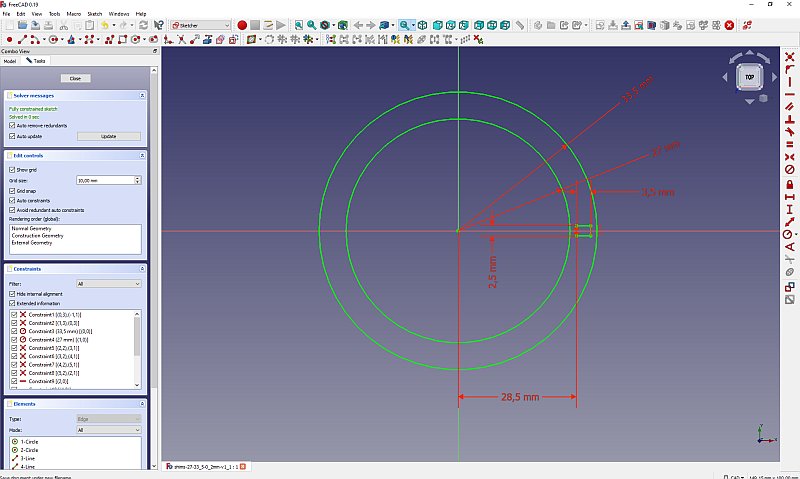 3D CAD: Shim for Canon EOS bayonet