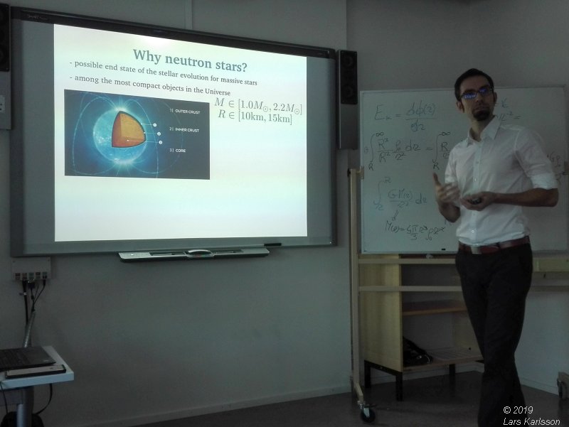 Seminar: The multi-messenger picture of merging neutron stars by Tim Dietrich, 2019