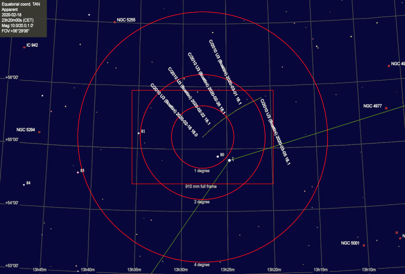 Comet: Boattini C/2010 U3, Sweden 2020