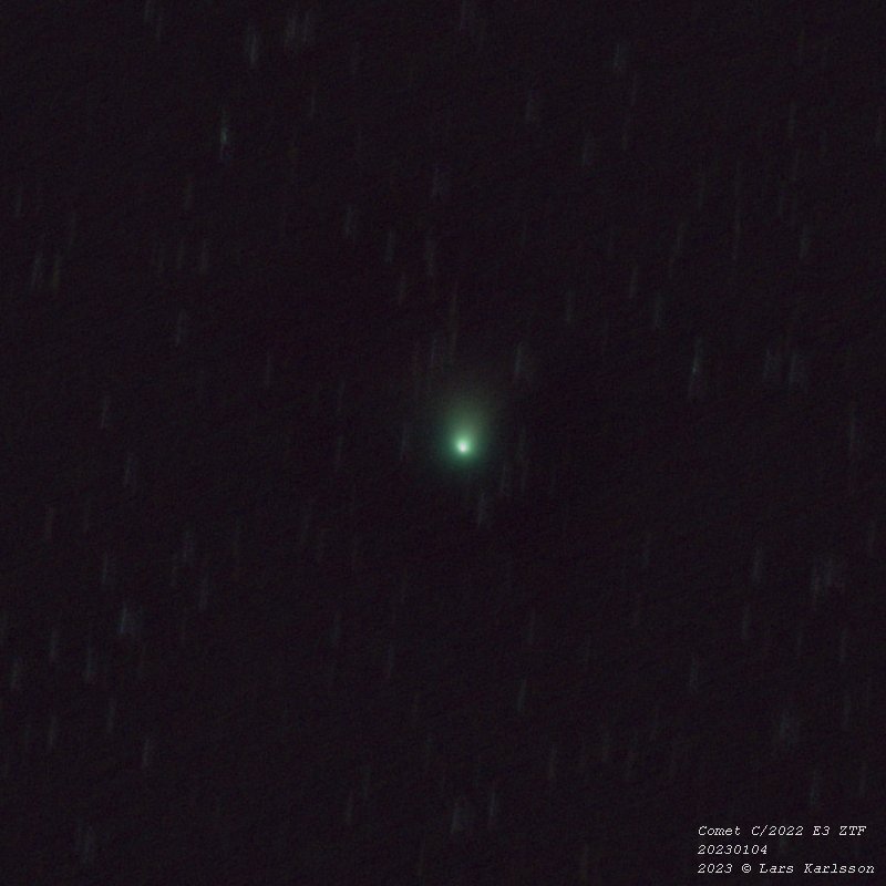 Comet C/2022 E3 ZTF 2023-01-04, photo taken from Sweden