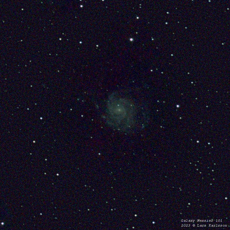 M101 Pinwheel Galaxy, Sweden 2023