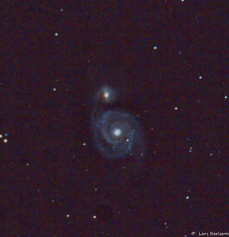 M51 Whirlpool Galaxy, Sweden 2016