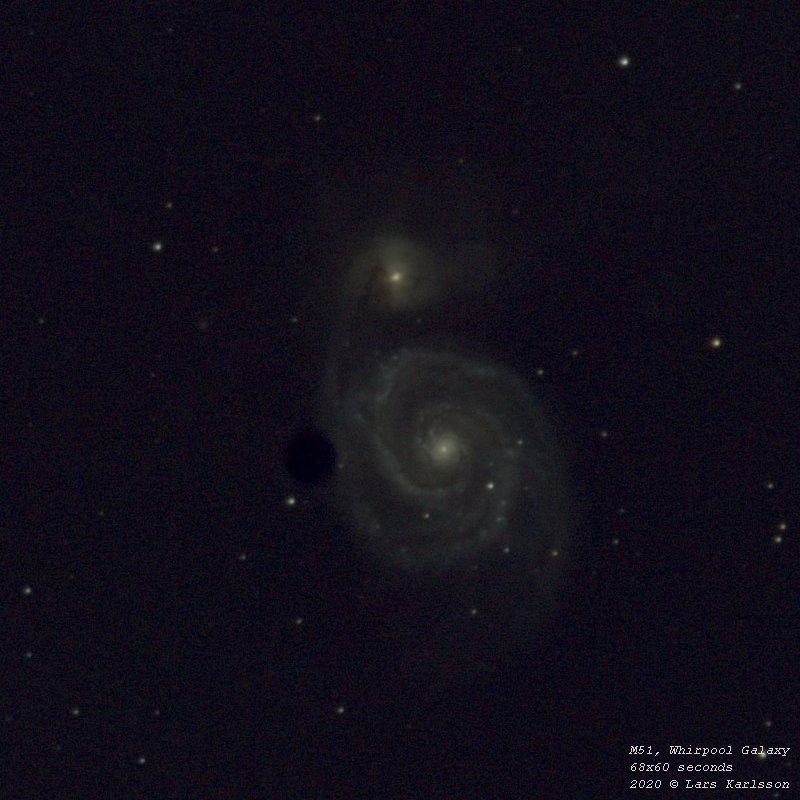 M51 Whirlpool Galaxy, Sweden 2020