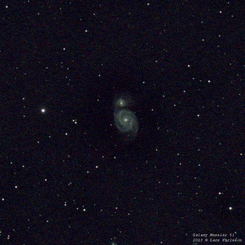 M51 Whirlpool Galaxy, Sweden 2023