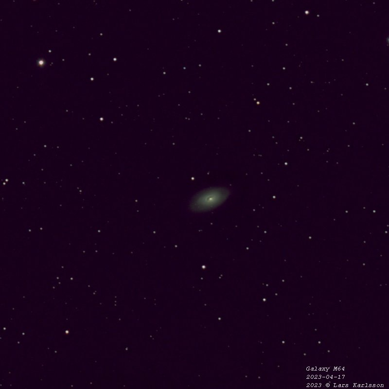 M64 Galaxy, Sweden 2023