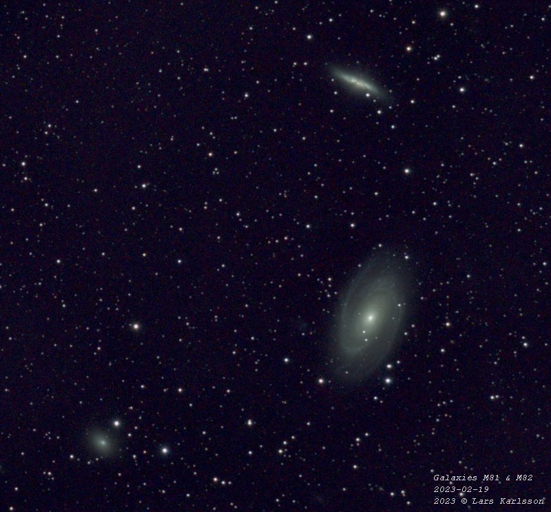 M81 & M82 galaxy, 2023 Sweden