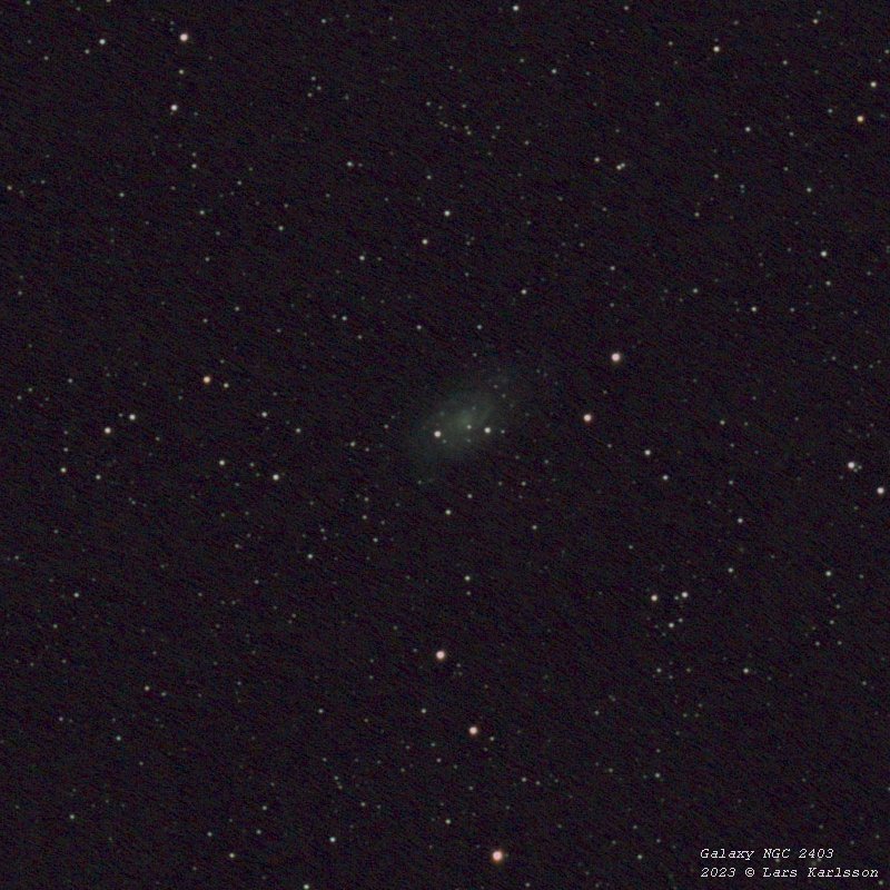 Galaxy NGC 2403, Pentax 645 300 mm ED, Sweden 2023
