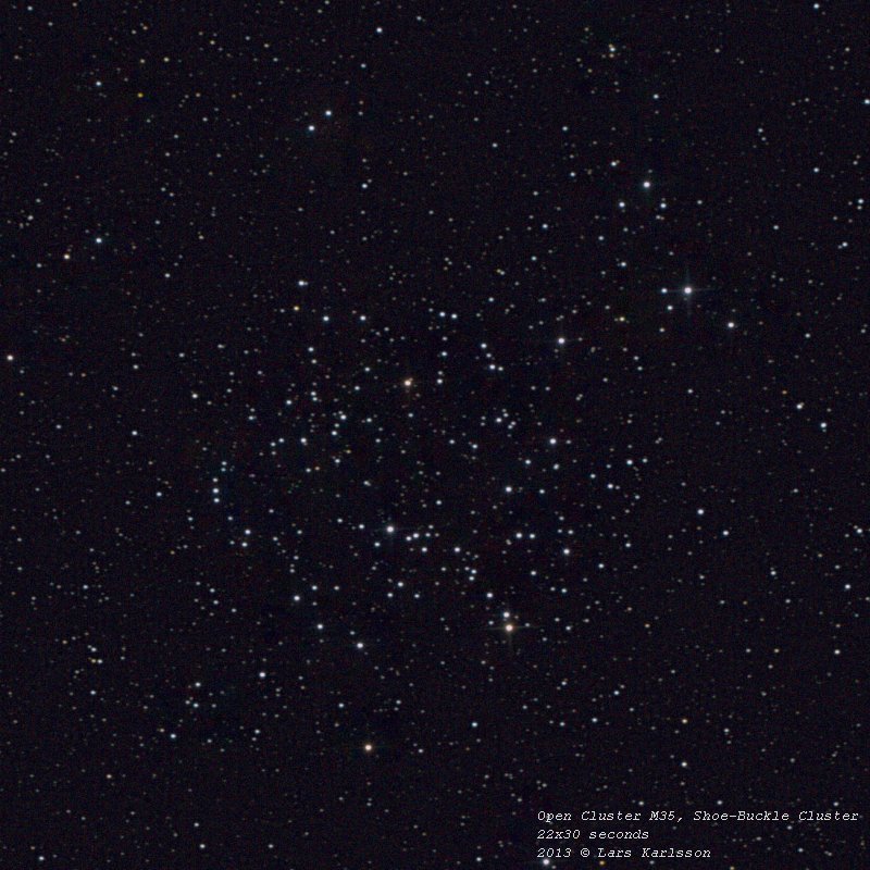 M35 open cluster, Sweden 2013