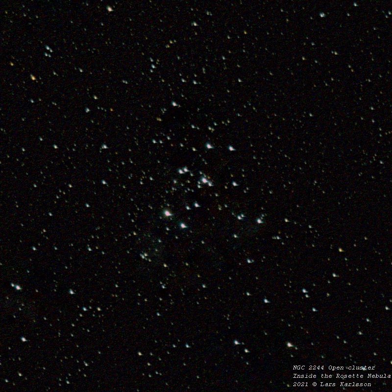 NGC 2244 Open Cluster, Sweden 2021