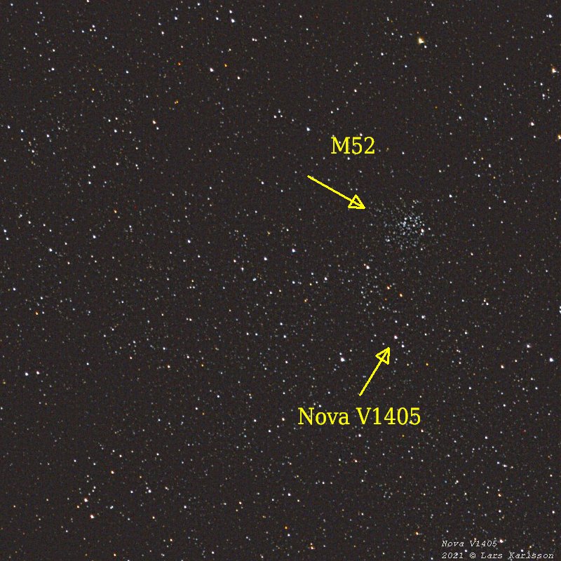 V1405 Cas, Nova, Mars 22, 2021