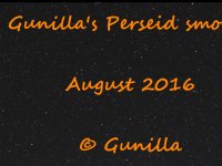 Gunilla's Perseid smoker, Sweden 2016