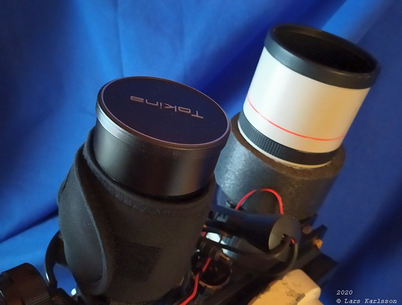 EQ6 mount and Canon 300 mm f/4 L lens setup