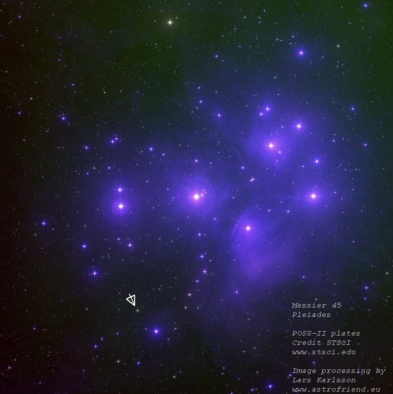 POSS-II: M45, Pleiades