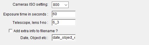 AstroImageJ, AIJ Macro: 'Make master files from raw files', Choose iso setting