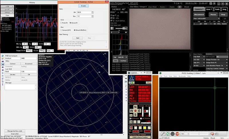 Tracking on comet