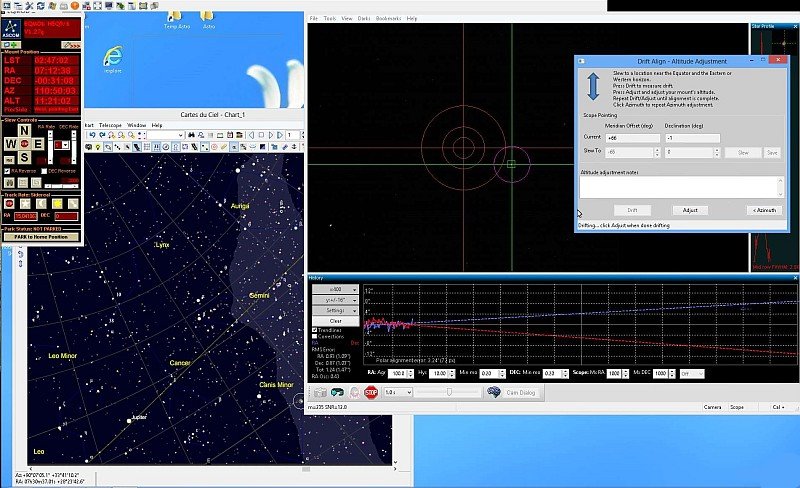 PHD2 drift align azimuth