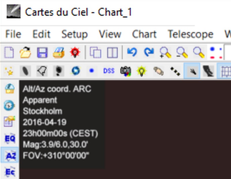 Setting date/time and comet deepsky star objects