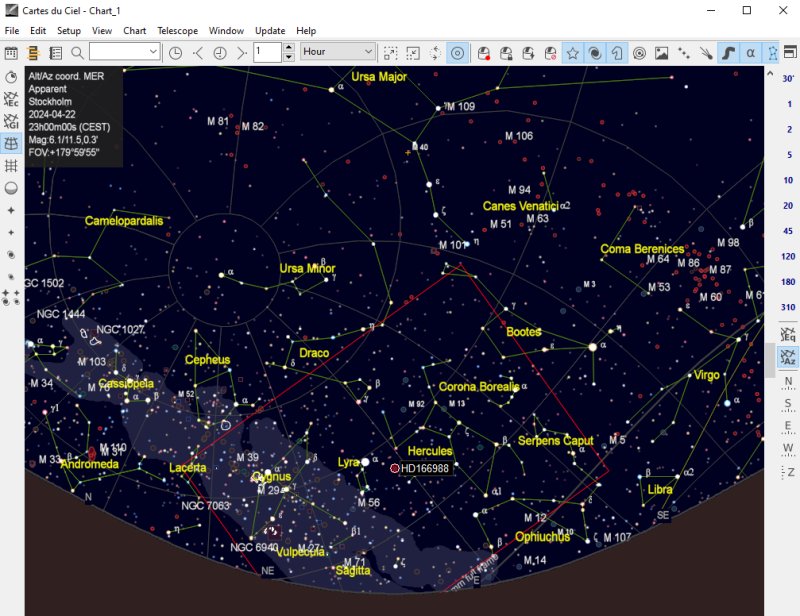 Lyrids star chart, 2024-04-22 ut 23 from Sweden Stockholm, by CdC