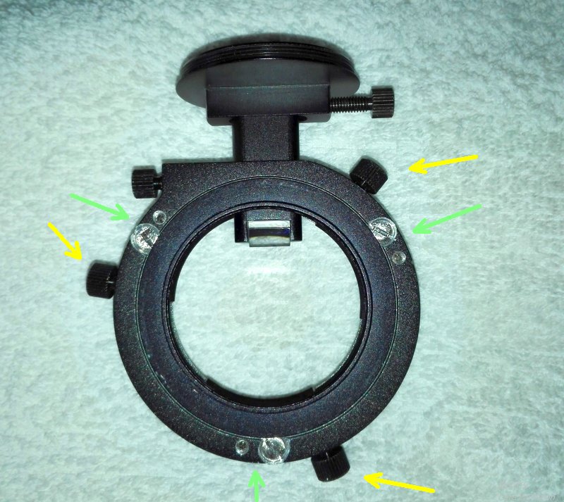 Tilt and rotate of off-axis adapter