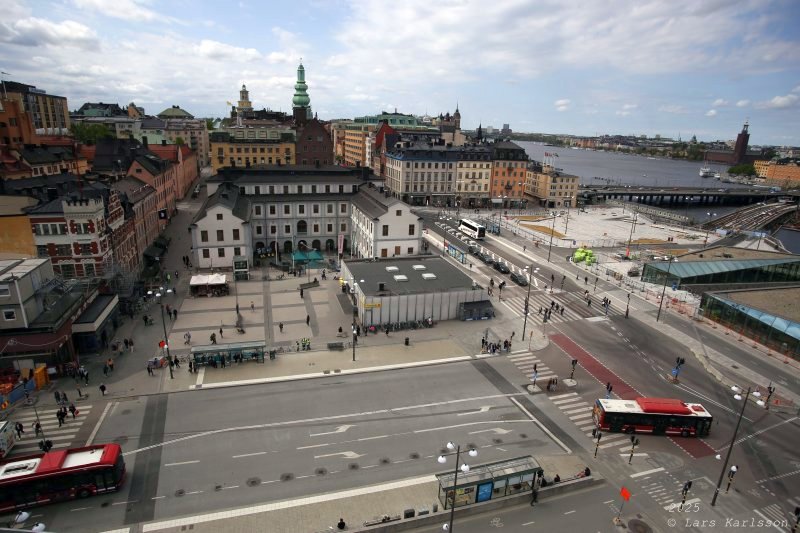 Stockholm Nya Slussen, Slussen från Katarinahissen, maj 2025
