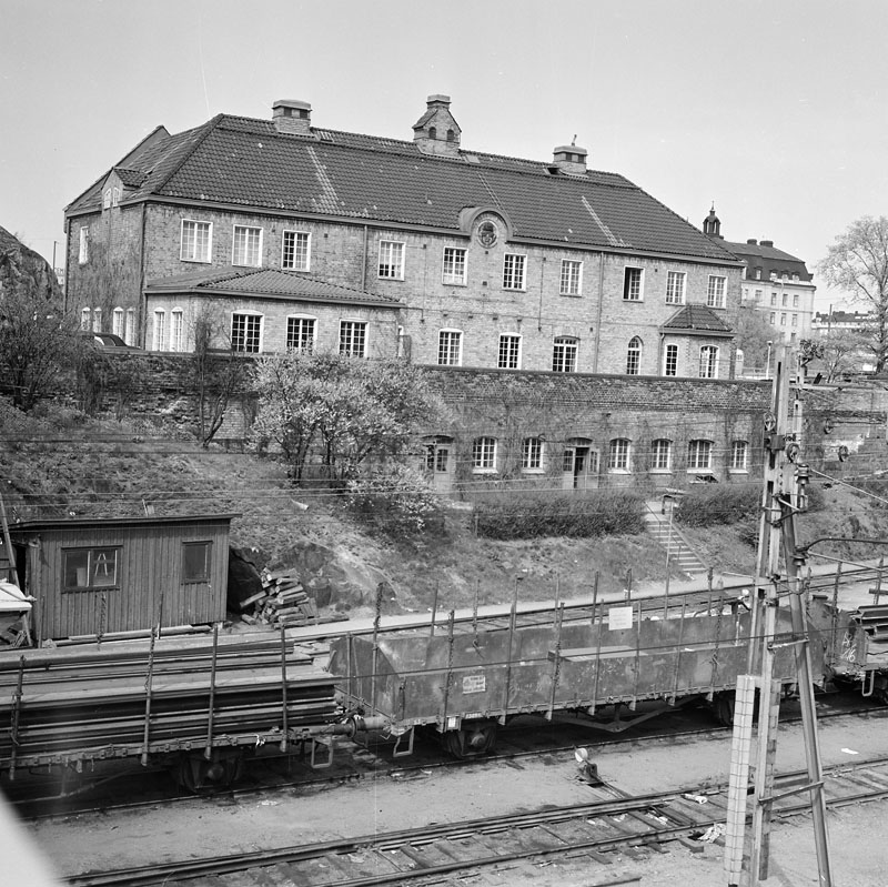 Liljeholmens stationshus före rivningen 1959, källa: Stockholmskällan