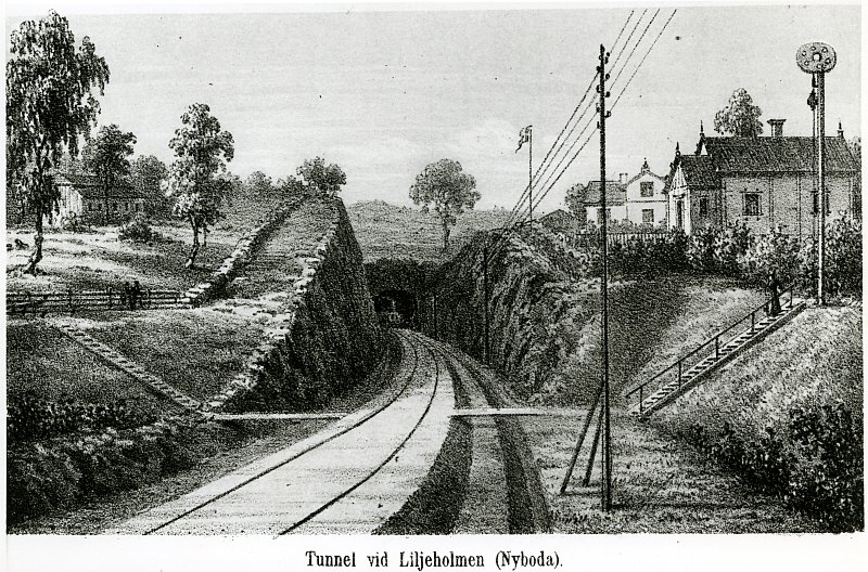 Tunnel vid Liljeholmen, Nyboda. Källa: Digitalt Museum