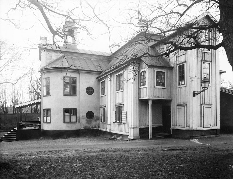 Liljeholmens värdshus mot öster, 10 mars 1906. Källa: Stockholmskällan