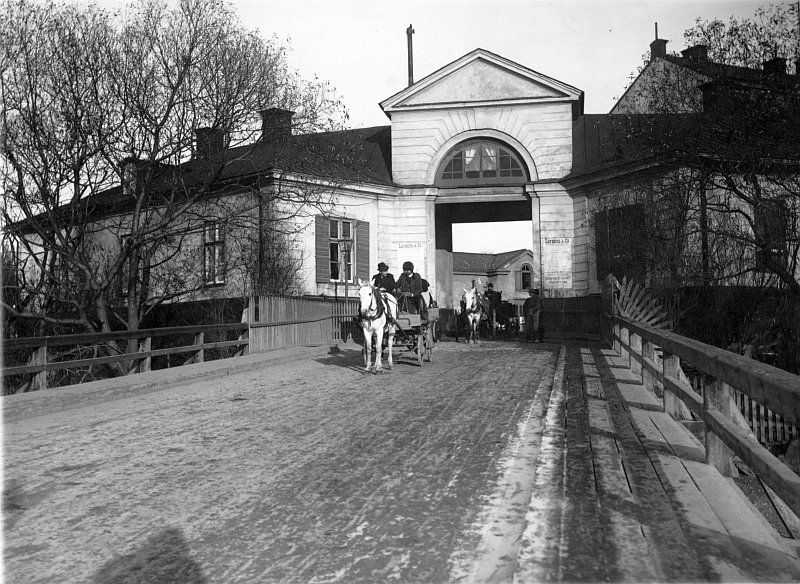 Tullhuset vid Hornstull Stockholm omkring 1900. Huset revs omkring 1930. Källa: Digitalt Museum