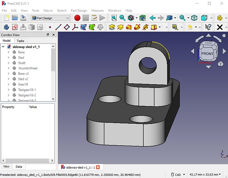 CAD design of a new high precision macro sled