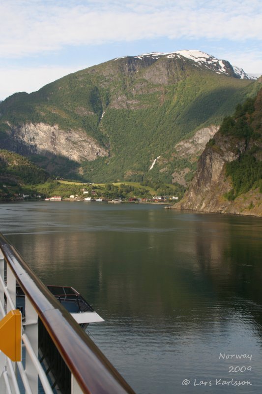 Cruise on fjords of Norway, Sognefjorden, Aurlandsfjorden, Flåm