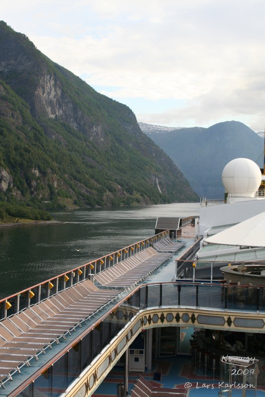 Cruise on fjords of Norway, Sognefjorden, Aurlandsfjorden, Flåm