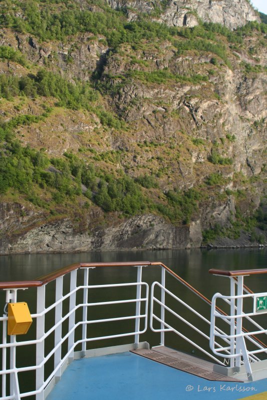 Cruise on fjords of Norway, Sognefjorden, Aurlandsfjorden, Flåm