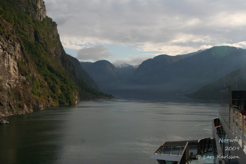 Cruise on fjords of Norway, Sognefjorden, Aurlandsfjorden, Flåm