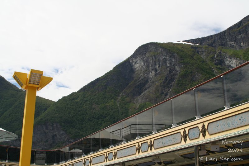 Cruise on fjords of Norway, Sognefjorden, Aurlandsfjorden, Flåm