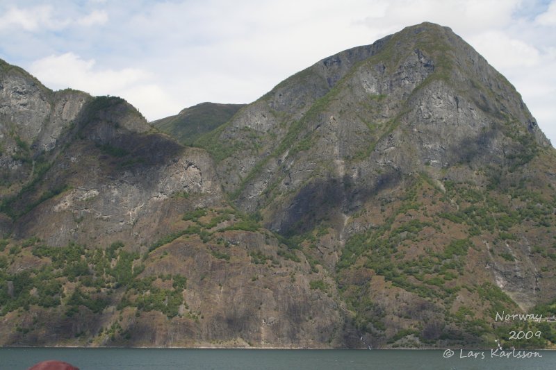 Cruise on fjords of Norway, Sognefjorden, Aurlandsfjorden, Flåm