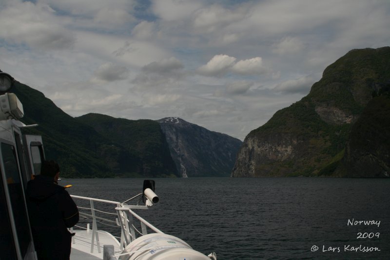 Cruise on fjords of Norway, Sognefjorden, Aurlandsfjorden, Flåm