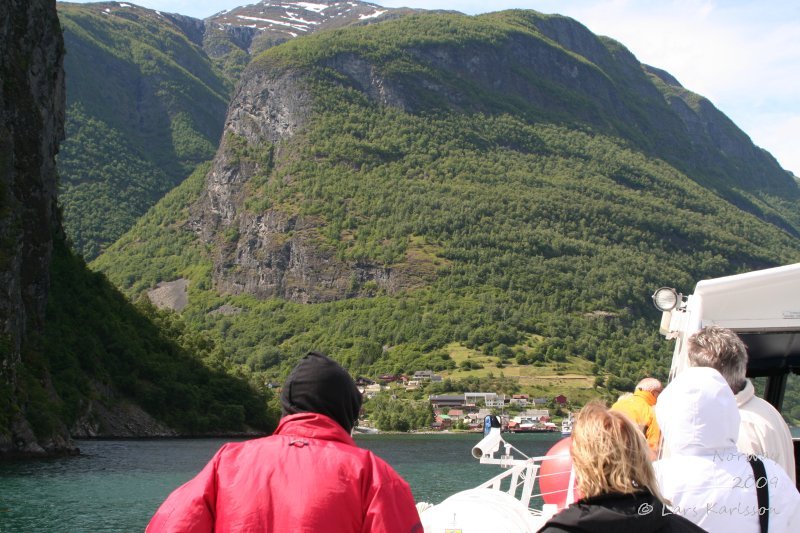 Cruise on fjords of Norway, Sognefjorden, Aurlandsfjorden, Flåm