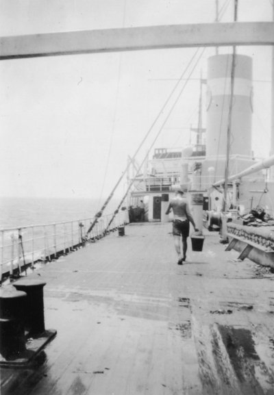 Evert ombord på M/S Canton, 1939