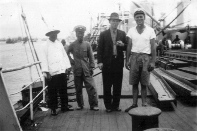 Evert ombord på M/S Canton, 1939
