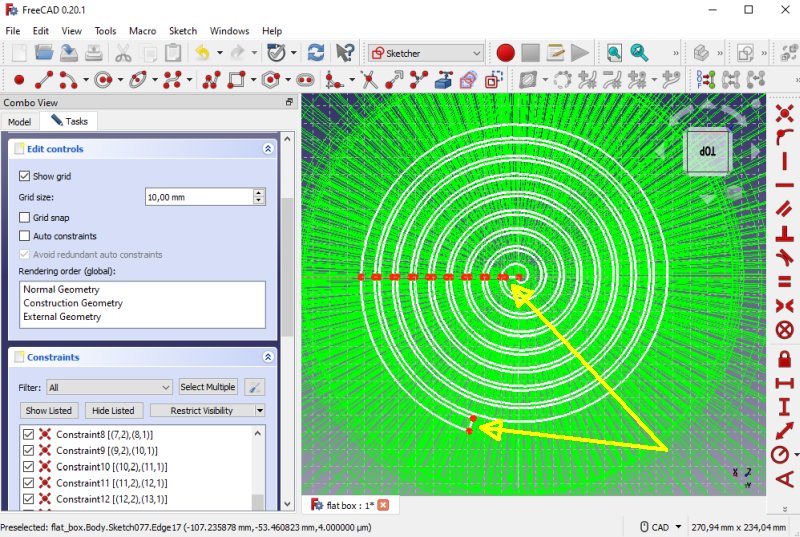 CAD design with spiral pattern