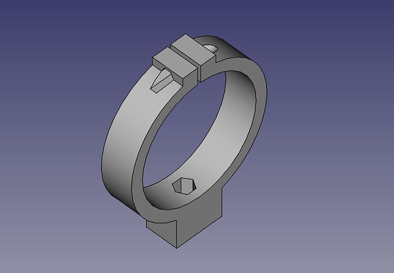 3D CAD: Pentax 645 300 mm f 1/4 ED lens tube ring