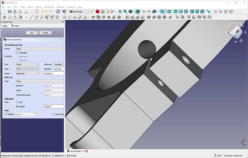 3D CAD: motor focuser bracket