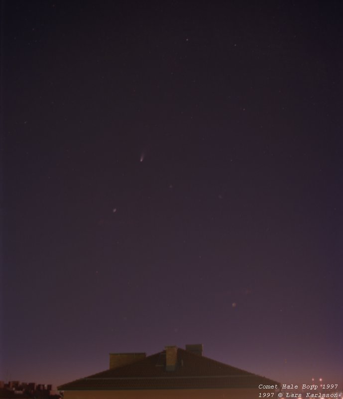 Comet Hale Bopp C/1995 O1 from Stockholm in Sweden