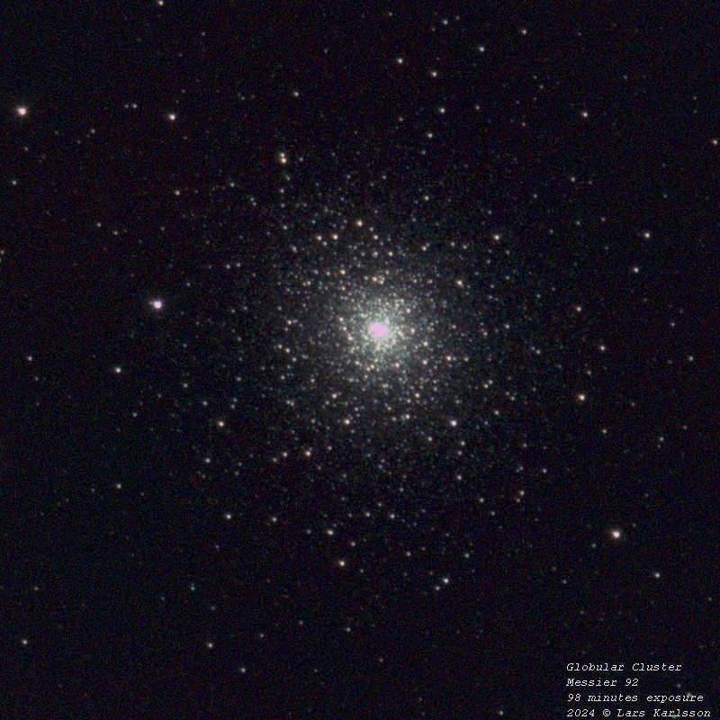 M92 globular cluster, 2024