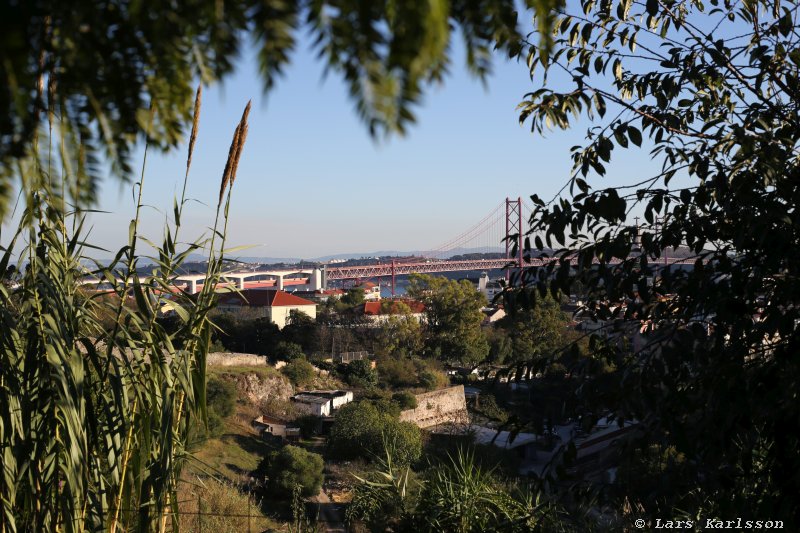 Lisbon: The Ponte 25 Abril and the Christ the Redeemer statue, Portugal